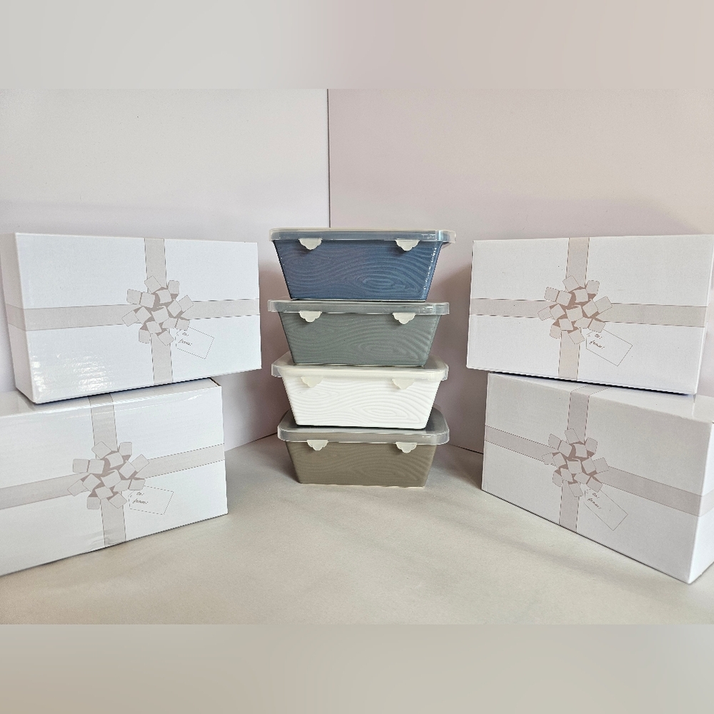 New Temp-tations Mini Loaf Pans with Gift Boxes Woodlands Set of 4, 14-oz